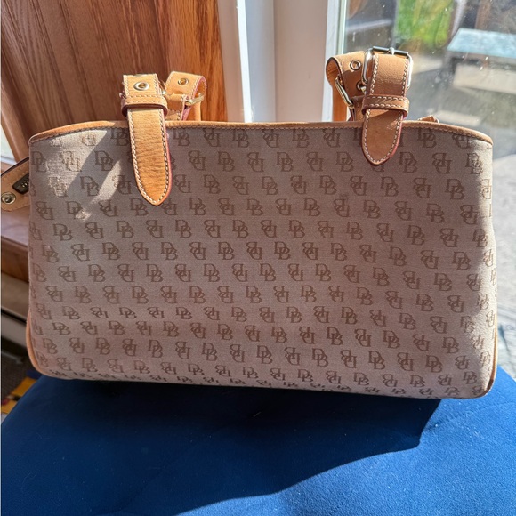 Dooney & Bourke Signature Monogram DB Leather Shoulder Bag - Picture 6 of 12